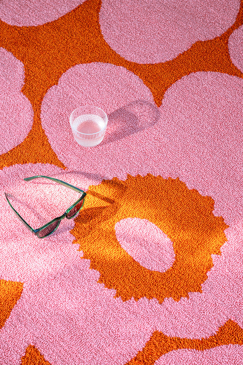 Marimekko Unikko Pink Orange Outdoor 434302 Rug
