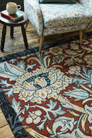 Morris & Co Trent Madder Red/Webb's Blue 127510 Rug