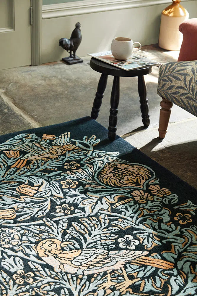 Morris & Co Bird Webb's Blue 128308 Rug