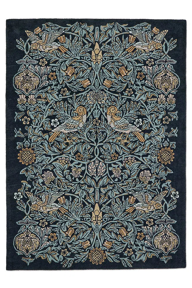 Morris & Co Bird Webb's Blue 128308 Rug