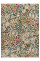 Morris & Co Golden Lily Green - Red 130107 Rug