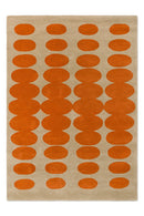 Orla Kiely Optical Oval Orange - Sand 157703 Rug