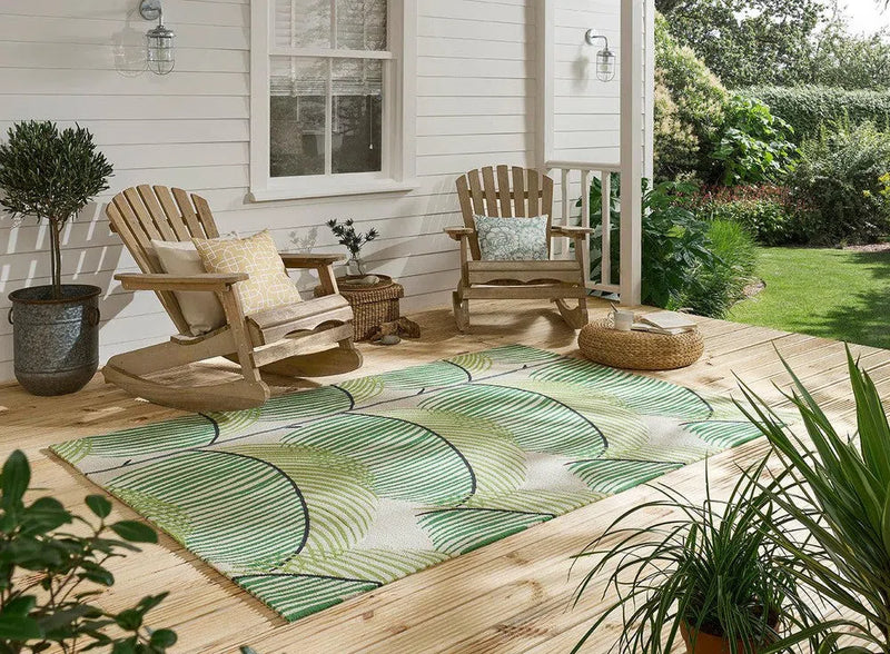 Sanderson Manila Leaf Botanical Green Outdoor 446107