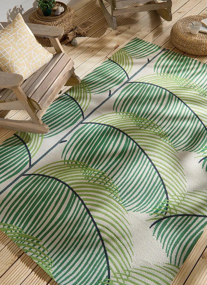 Sanderson Manila Leaf Botanical Green Outdoor 446107