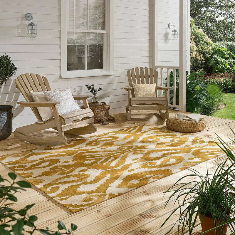 Sanderson Kasuri Ochre Outdoor 446203