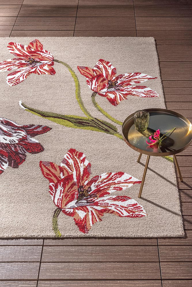 Ted Baker Botanical Tulip Burgundy 455610 Outdoor Rug