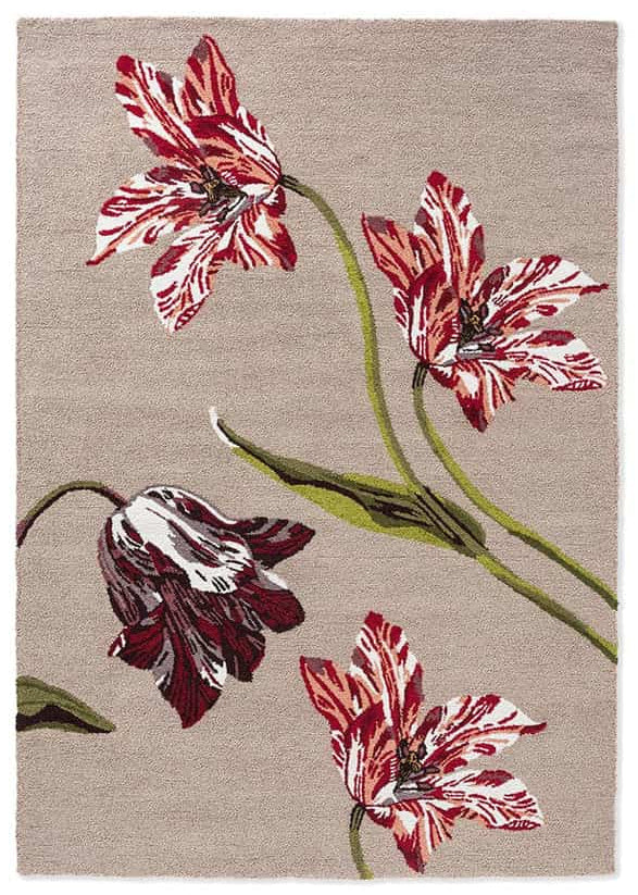 Ted Baker Botanical Tulip Burgundy 455610 Outdoor Rug