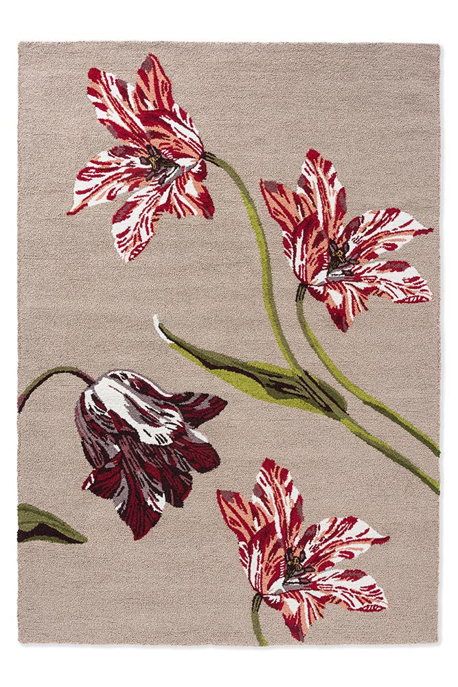 Ted Baker Botanical Tulip Burgundy 455610 Outdoor Rug