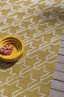 Ted Baker Houndstooth Mustard 455706 Outdoor Rug