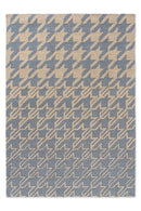 Ted Baker Houndstooth Washed Blue 455708 Outdoor Rug