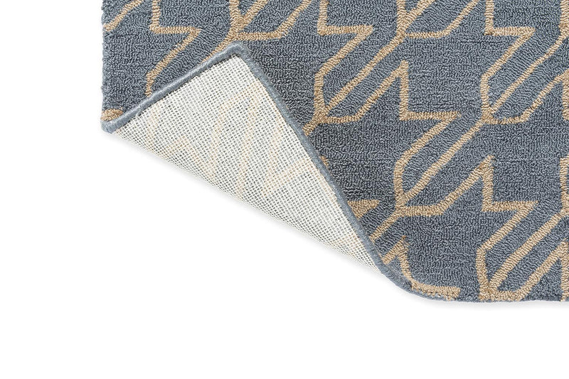 Ted Baker Houndstooth Washed Blue 455708 Outdoor Rug