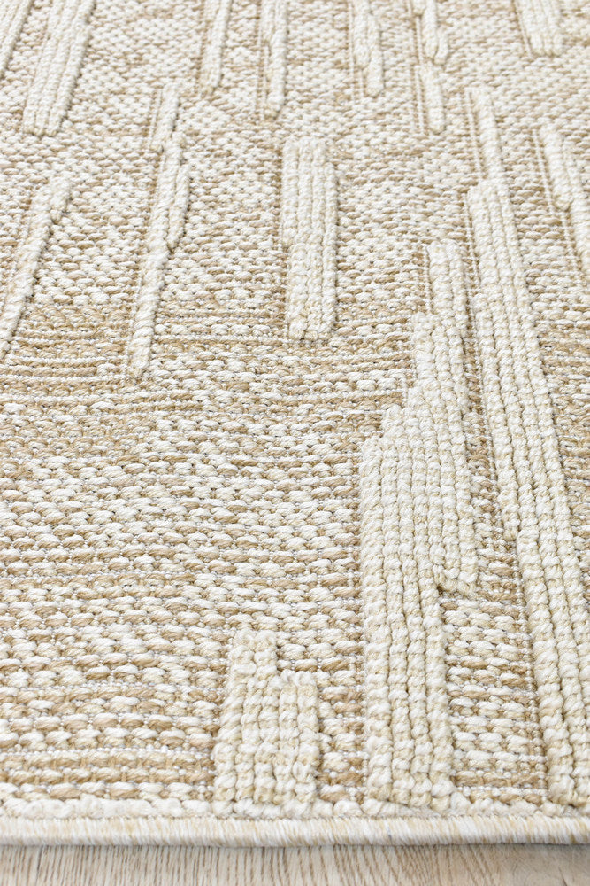 Colorado Waves Beige Outdoor Rug