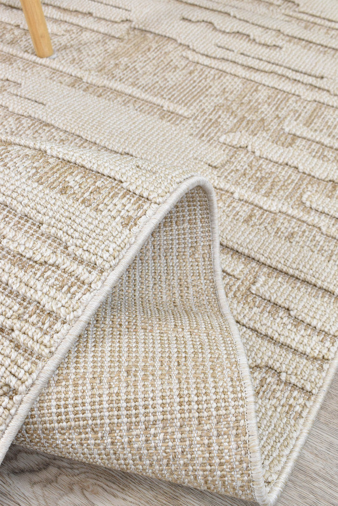Colorado Waves Beige Outdoor Rug