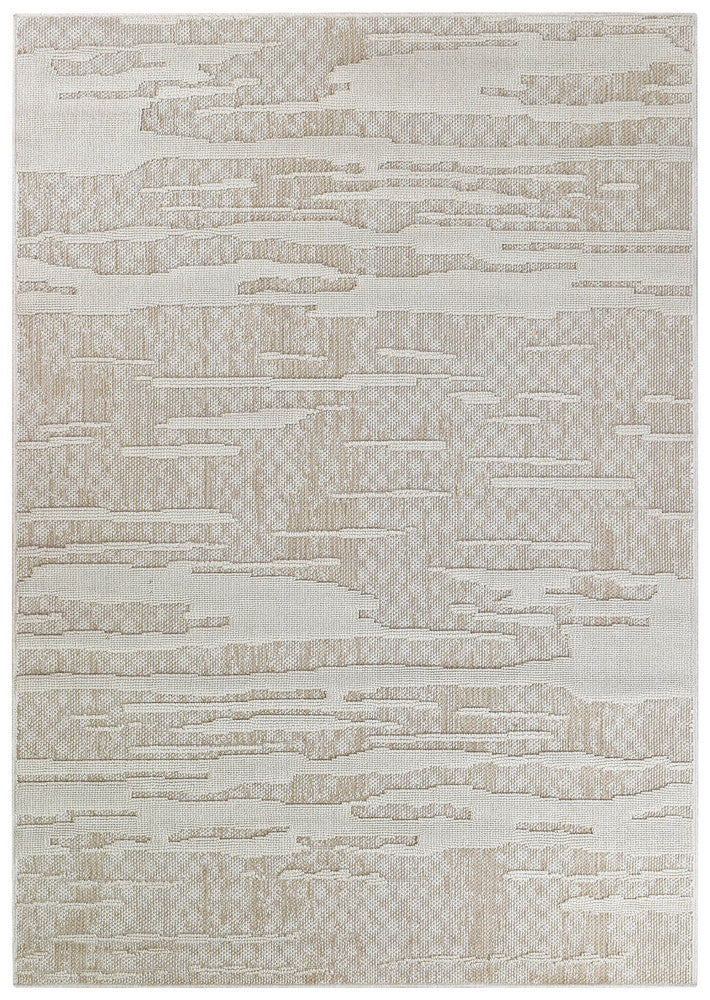 Colorado Waves Beige Outdoor Rug