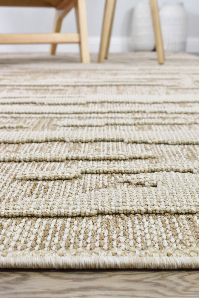 Colorado Waves Beige Outdoor Rug