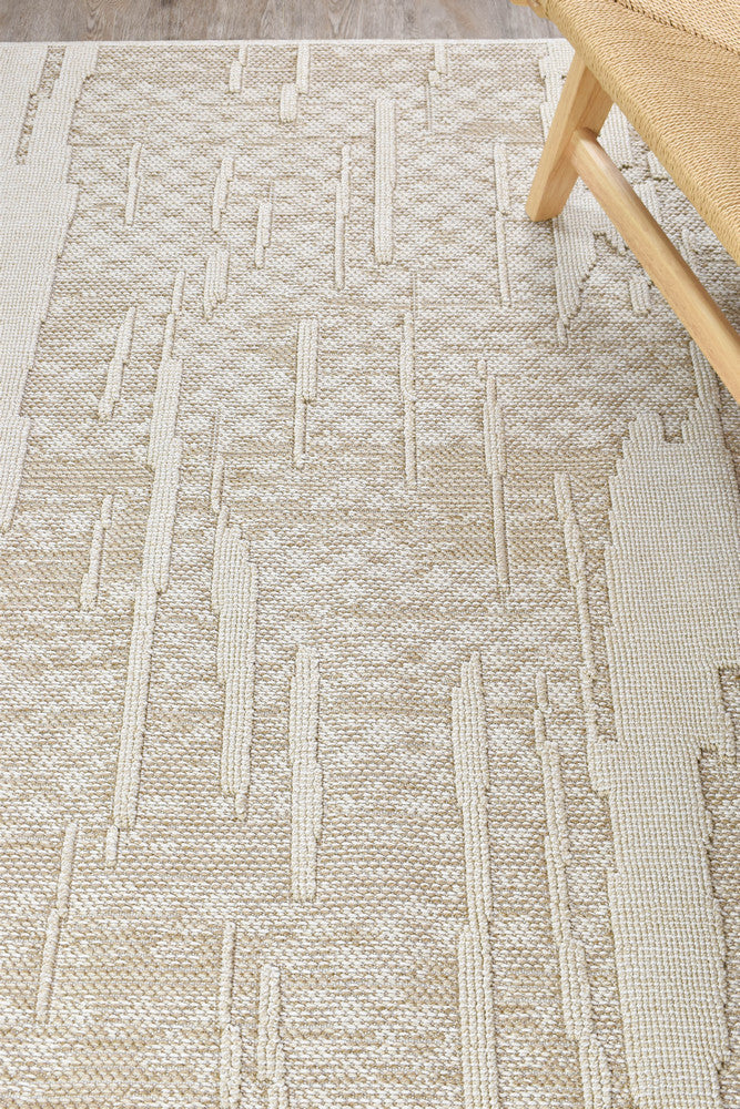 Colorado Waves Beige Outdoor Rug