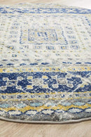 Babylon 203 Navy Round Rug