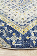 Babylon 203 Navy Round Rug