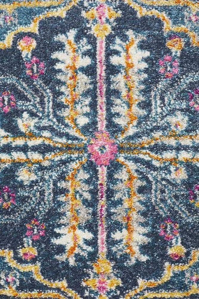 Babylon 209 Navy Runner Rug