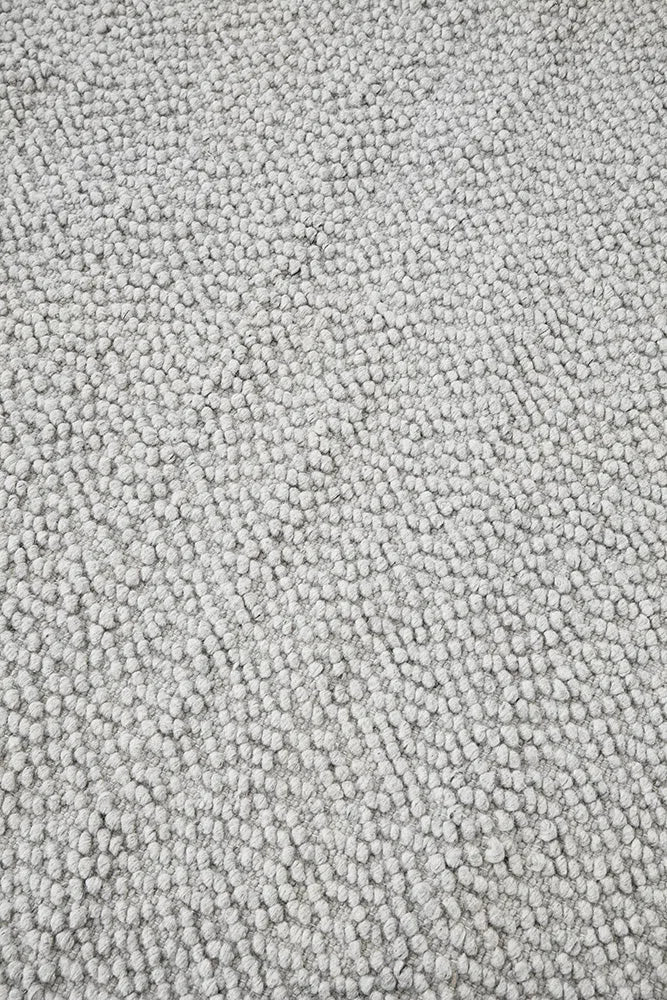 Boucle Grey Wool Rug