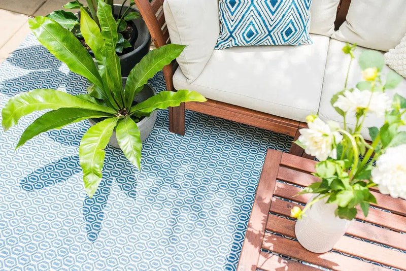 Bekal Indigo Blue Indoor Outdoor Rug