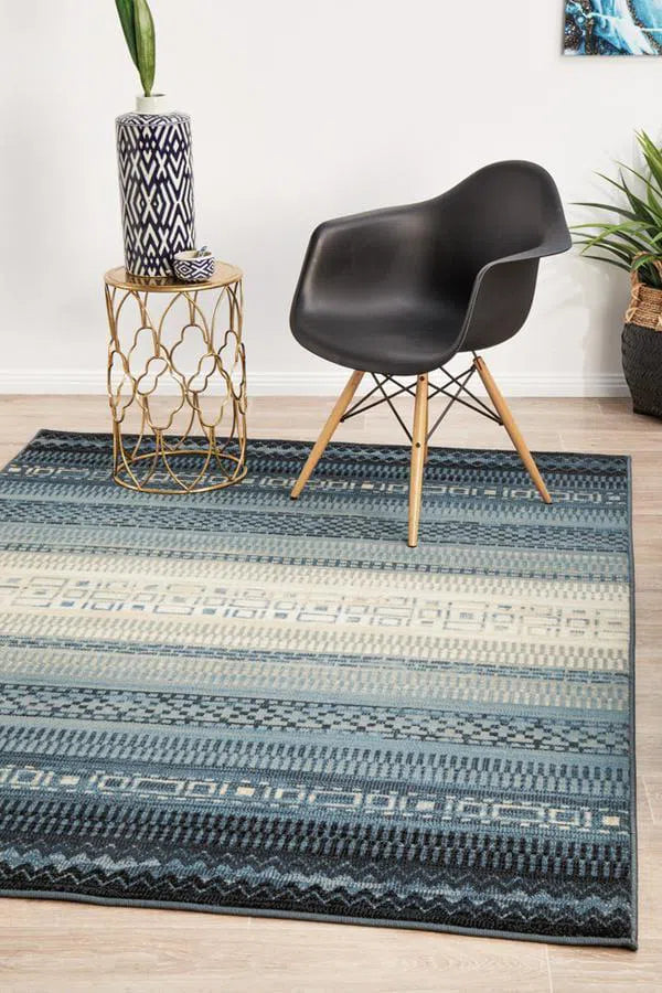 One Tribe Navy Modern Rug