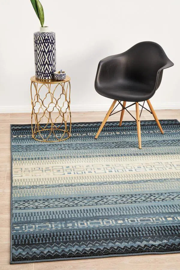 One Tribe Navy Modern Rug