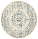 Century 922 White Round Rug