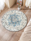 Conrad Blue Round Non-Slip Rug