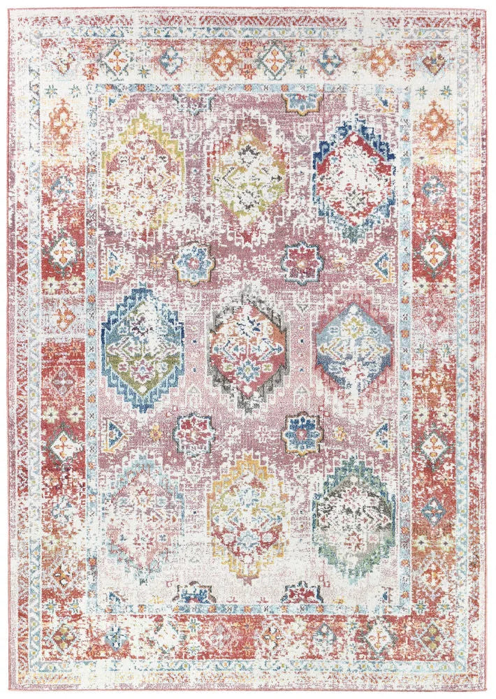 Morocco 14 Tile Rose Rug