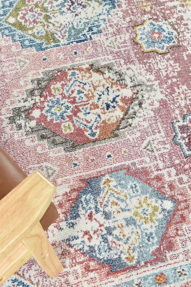 Morocco 14 Tile Rose Rug