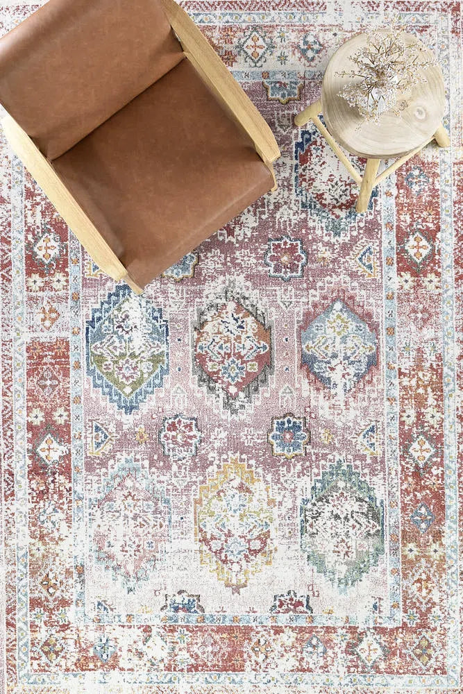 Morocco 14 Tile Rose Rug