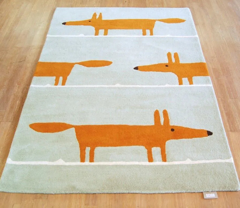 Scion Mr Fox Rug Aqua 25308