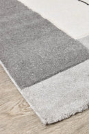 Aria Grey Red Abstract Rug
