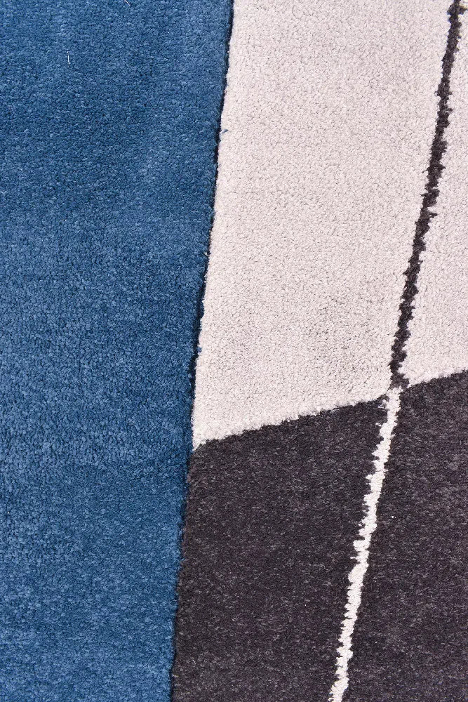 Aria Grey Blue Abstract Rug