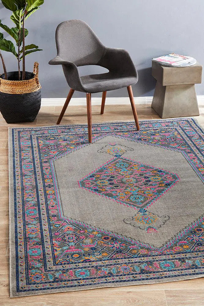 Whisper Diamond Grey Rug