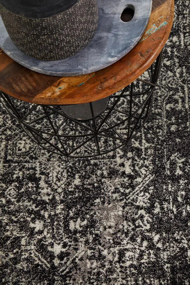 Evoke Scape Charcoal Transitional Runner Rug