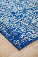 Evoke Contrast Navy Transitional Runner Rug