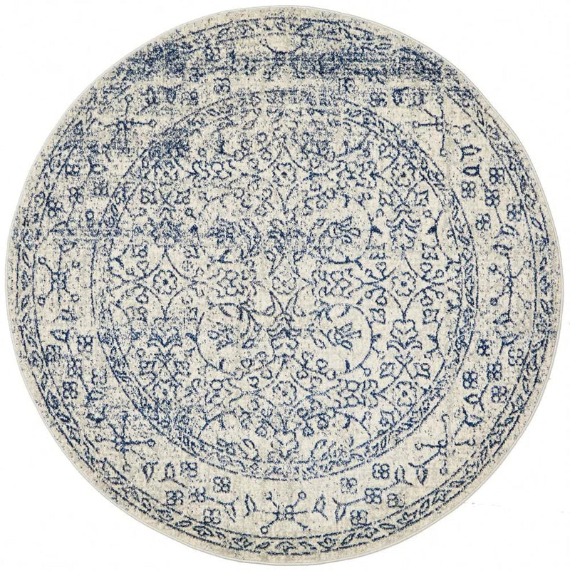 Evoke Whisper White Transitional Round Rug