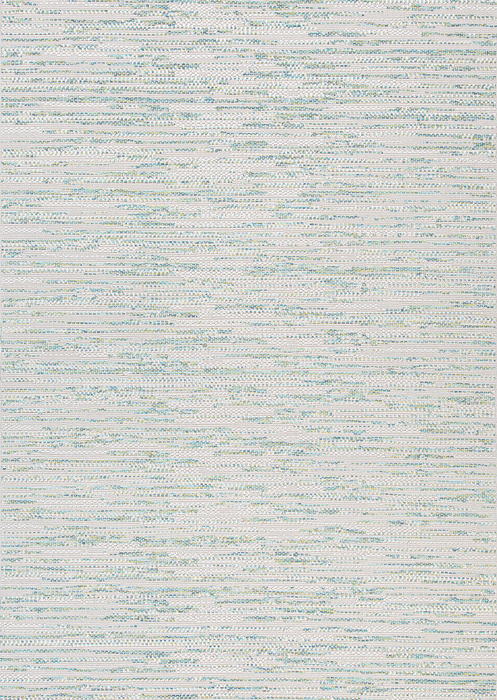 1. Harmony Linen Rug, beige and blue rug with a simple faded stripe pattern.