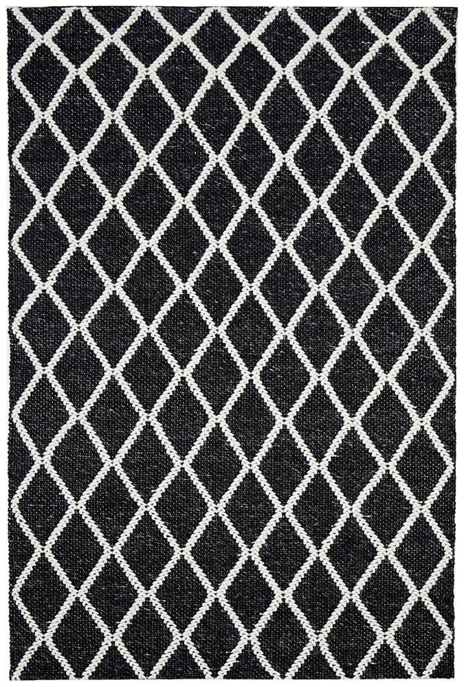 Huxley Black Wool Rug