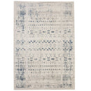Izmir Navy and White Traditional Distressed Rug