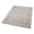 Izmir Navy and White Traditional Distressed Rug