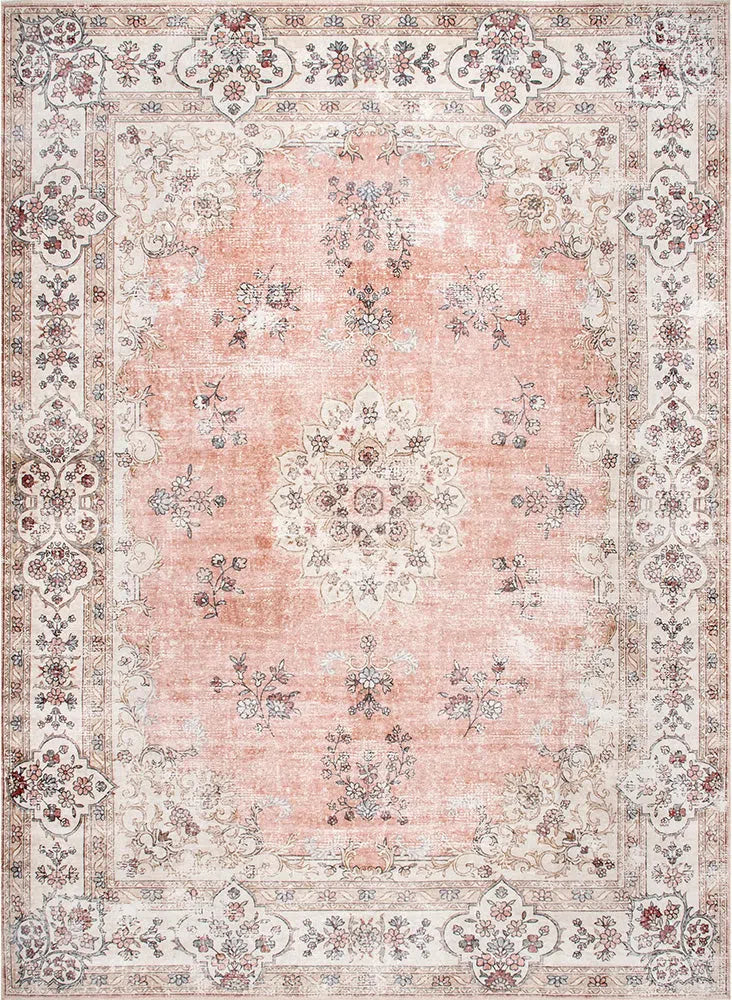 Coco Tan Rug Kindred Coco Peach Washable Rug