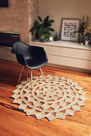 Round Jute Natural Tessellate Rug