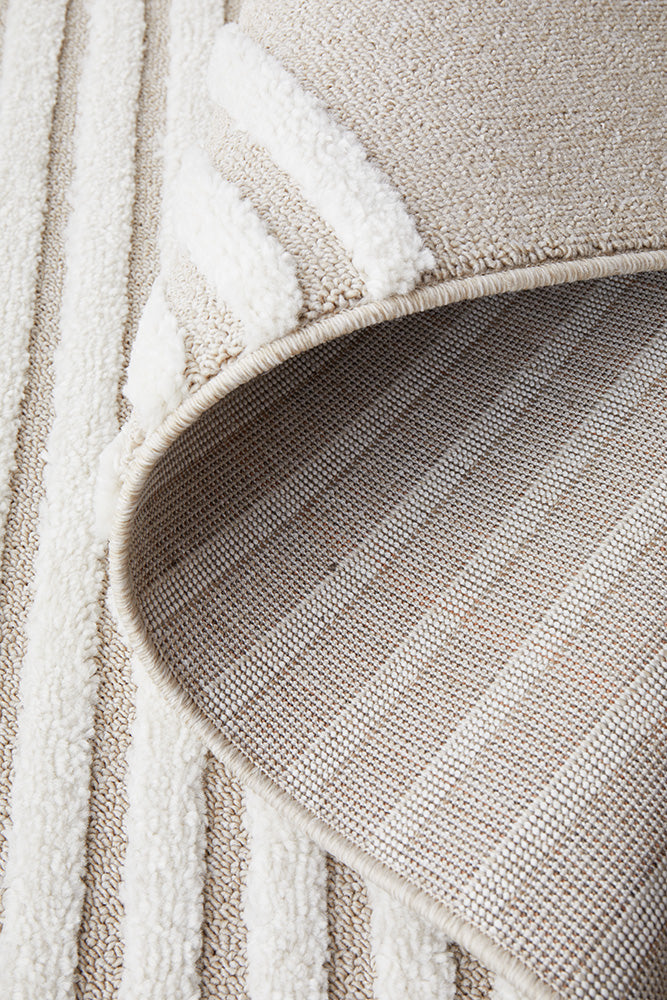 Lotus Abbey Beige White Runner Rug