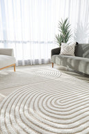 Lotus Abbey Beige White Rug