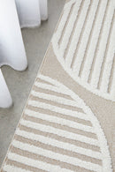 Lotus Leo Beige White Rug