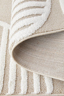 Lotus Leo Beige White Rug