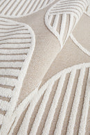 Lotus Leo Beige White Rug